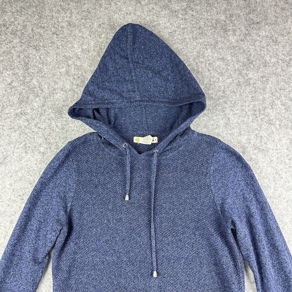 Akini Anthropologie Knit Hoodie Sweater Womens S Blue Yoga Gym Coastal Tunic - Picture 7 of 14